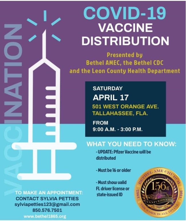 Bethel AME Hosts COVID-19 Vaccine Clinic