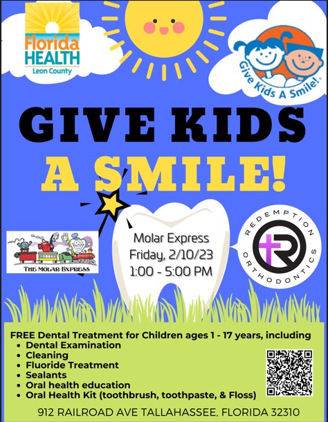 give kids a smile event flyer