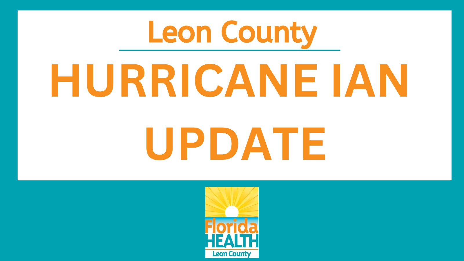 DOH Leon Hurricane Ian Update