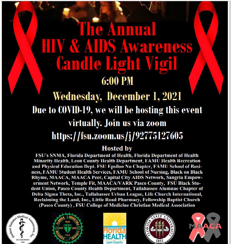 Famu And Fsu Host Virtual World Aids Day Candlelight Vigil On December 1 Florida Department Of
